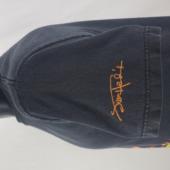 2004 Jimmi Hendrix Official spell out fire graphics Med black faded t-shirt - Picture 5 of 7
